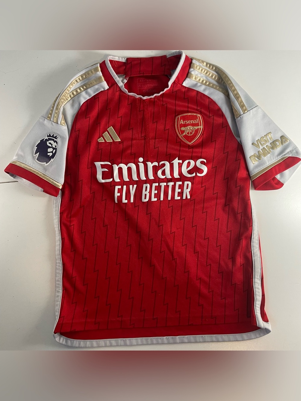 Arsenal FC 2023-24 Adidas Home Soccer Jersey Youth M 11-12 Emirates Shirt FLAW